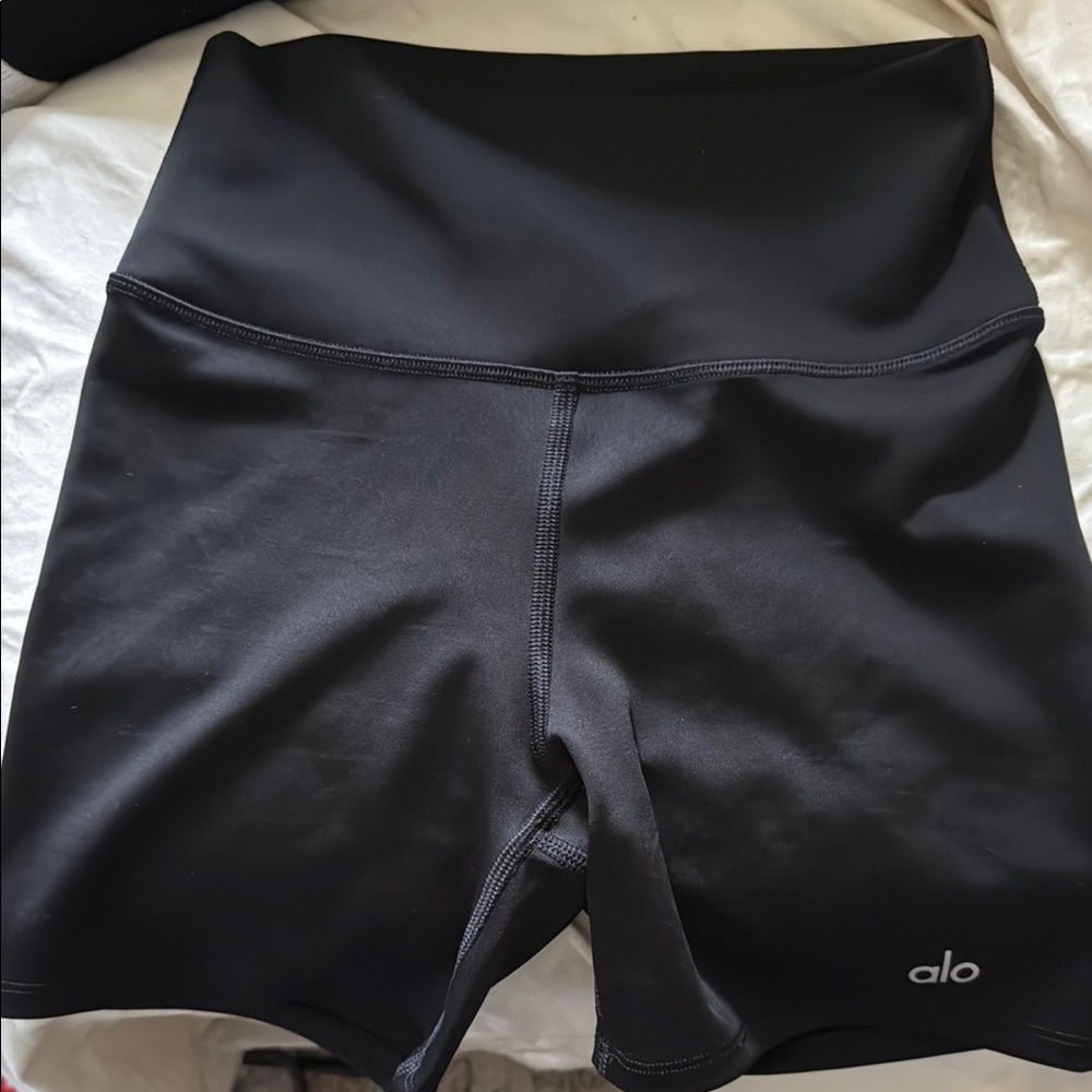 ALO Yoga Black High-Waist Bike Shorts